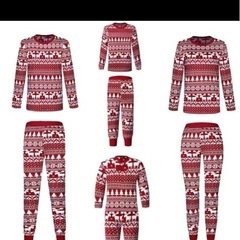 クリスマス柄パジャマセット 12M/M2枚の画像