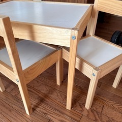 イケア  レット 子ども用テーブル　チェアセットの画像