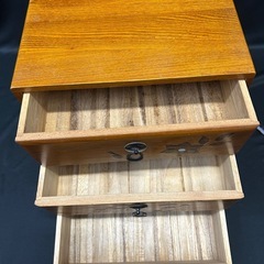 11241😸 和風木製ミニチェスト 小物収納　3段引出しの画像