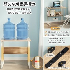 ⭐︎美品 折りたたみデスク 多機能 折りたたみ テーブル 省スペース机 収納棚付きの画像