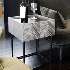 ナイトテーブル サイドテーブル 収納付き 角型 ホテルライク 北...