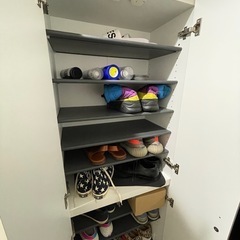 シューズボックス　両開き全面鏡仕上げ　の画像