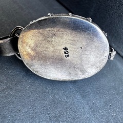 925シルバーとアンバーボックスペンダントの画像