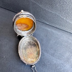 925シルバーとアンバーボックスペンダントの画像