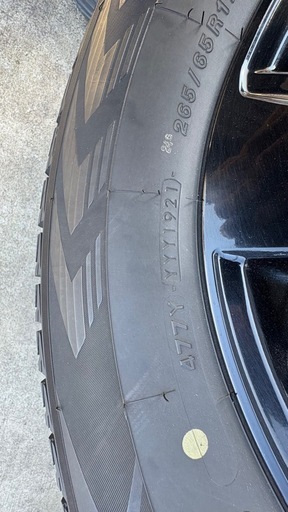 プラド150 後期 純正17インチホイール 板金屋塗装ブラック × ヨコハマ アイスガード265/65R17 4本セット