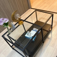 IKEAのネストテーブル2点セット（VITTSJO ヴィットショ...