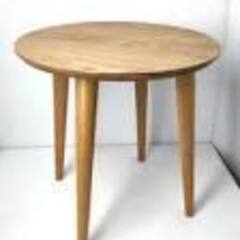 未使用　ニトリ　丸テーブル　白　サイドテーブルの画像