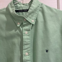 NIKO AND... ライトグリーン ボタンダウンシャツ【サイズ L】の画像