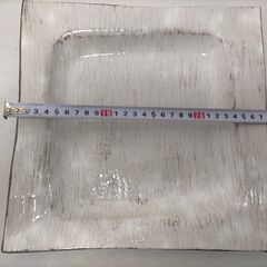 信楽焼 へちもん 白刷毛目 角大皿 約27cm 日本製 和食器 陶器 角皿 盛皿 盛り付け皿 刺身皿 焼き物皿 和モダン 未使用 保管品　251216-1Aの画像