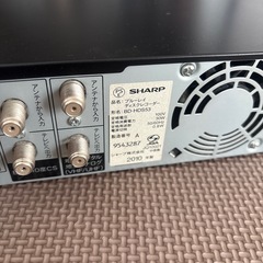 SHARPブルーレイレコーダーの画像