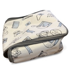 ハンギングポーチ ナマケモノ柄 美品 トラベルポーチ 便利 収納の画像