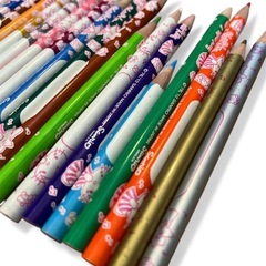 サンリオ SANRIO ハローキティ 色鉛筆21本set USED 金色 銀色の画像