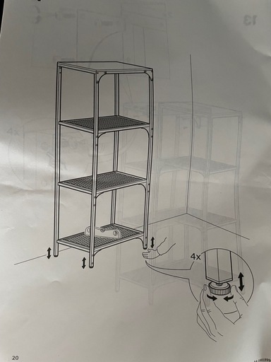 IKEA フィエルボ FJÄLLBO シェルフユニット 3段 51x136cm (こと) 新三