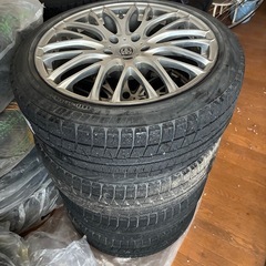 レアマイスター? グラッパ?　PREMIX 19インチ アルミホイール 19×8J 4本通し PCD114.3 5穴　スタッドレスはおまけの画像