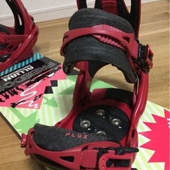 スノーボード3点セット (ボード、ビンディング、新品ボードバッグ)の画像