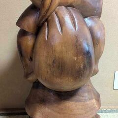 【七福神】大型・仏像・木彫り・七福神・ 布袋 様・ 布袋さんの置物・ 木像・ 木製・置物・縁起物・金運・お守り・現状品の画像