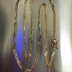 【値下げしました・新品】K18 喜平12面トリプル50cmネックレスの画像