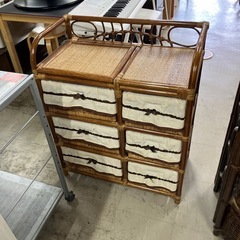石2512-406 ラタンチェスト3段 中古