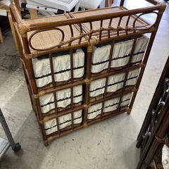 石2512-406 ラタンチェスト3段 中古の画像
