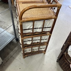 石2512-406 ラタンチェスト3段 中古の画像