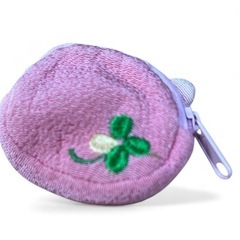 金魚 ぶた 布製 がまぐち コインケース 2個set 四葉のクローバー 金運UPの画像