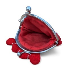 金魚 ぶた 布製 がまぐち コインケース 2個set 四葉のクローバー 金運UPの画像