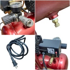 ○動作品■エアコンプレッサー 常圧 一般圧 100V エアーツール コード式 タンク容量12L 藤原産業 SR-101N 中古品■ジモティ姫路の画像