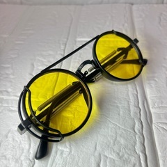 スチームパンク　サングラス　色付き　伊達メガネ　丸眼鏡の画像