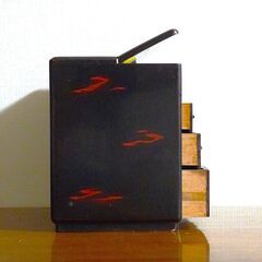 112 レトロな和裁縫箱の画像