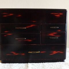 112 レトロな和裁縫箱の画像