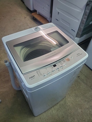 EJ5763番 AQUA 全自動電気洗濯機 AQW-S6P