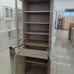 ★リユースのサカイ日立店★HJ8647  食器棚 ウッドベージュ H180×D45×W59 クリーニング済み の画像