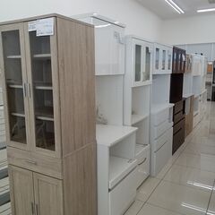 ★リユースのサカイ日立店★HJ8647  食器棚 ウッドベージュ H180×D45×W59 クリーニング済み の画像