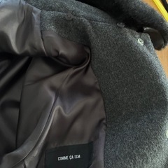 コムサイズムウールファー付きチェスターコートの画像