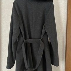 コムサイズムウールファー付きチェスターコートの画像