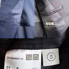 ジャケット テーラードジャケット ユニクロ 濃紺 Sサイズの画像