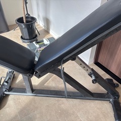 可変式ダンベル、ベンチ台　セットの画像