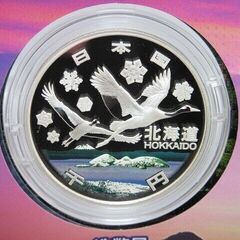 rh0514　地方自治法施行60周年記念 千円銀貨幣 Bセット 北海道 平成20年 プルーフ貨幣セット コイン コレクション 未使用保管品の画像