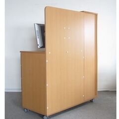 ナチュラルウッド ロッカーチェスト　キャスター付 ナチュラルウッド ロッカーチェストキャスター付 別注家具テレビアーム