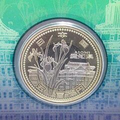 rh0546　地方自治法施行60周年記念 500円バイカラー・クラッド貨幣 愛知県 カード型 カードタイプ 造幣局 5百円記念貨幣 平成22年 記念コイン コレクション 未使用保管品の画像