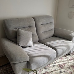 ソファ　ニトリ　2人がけ　グレーの画像