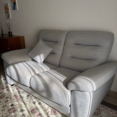 ソファ　ニトリ　2人がけ　グレーの画像