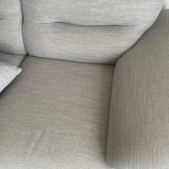 ソファ　ニトリ　2人がけ　グレーの画像