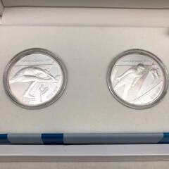 ss7043　オリンピック冬季競技大会ピョンチャン2018 公式記念コイン 銀貨4種セット 5,000ウォン銀貨4枚 フィギュアスケート スキージャンプ スノーボード ノルディック複合 2018年発行 限定1,200セット プルーフ貨幣 貨幣セット コレクション 未使用品の画像