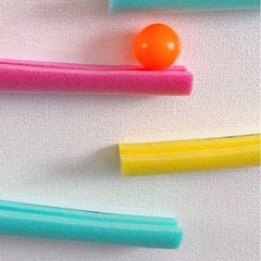 プールスティック 未使用　輪切り 3本 緑 ピンク 紫  の画像