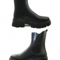 美中古Love Hunter厚底トラックソール/サイドゴアブーツ27㌢黒の画像