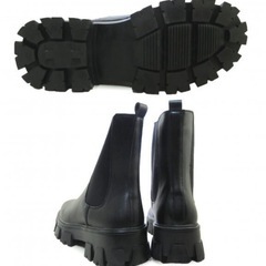 美中古Love Hunter厚底トラックソール/サイドゴアブーツ27㌢黒の画像