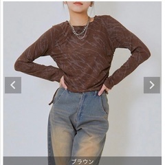 GORGE 新品タグ付き今期サイドシャーリングテレコトップス300円の画像