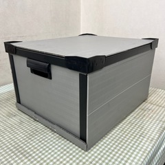 折りたたみ式コンテナ 5個セット 収納ボックス 大容量収納 取手 蓋付き 軽量の画像