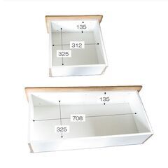 120ローチェスト　桐ムク板　スライドレール付引出　箱組　前板外れない　未使用　美品　サンプルの画像